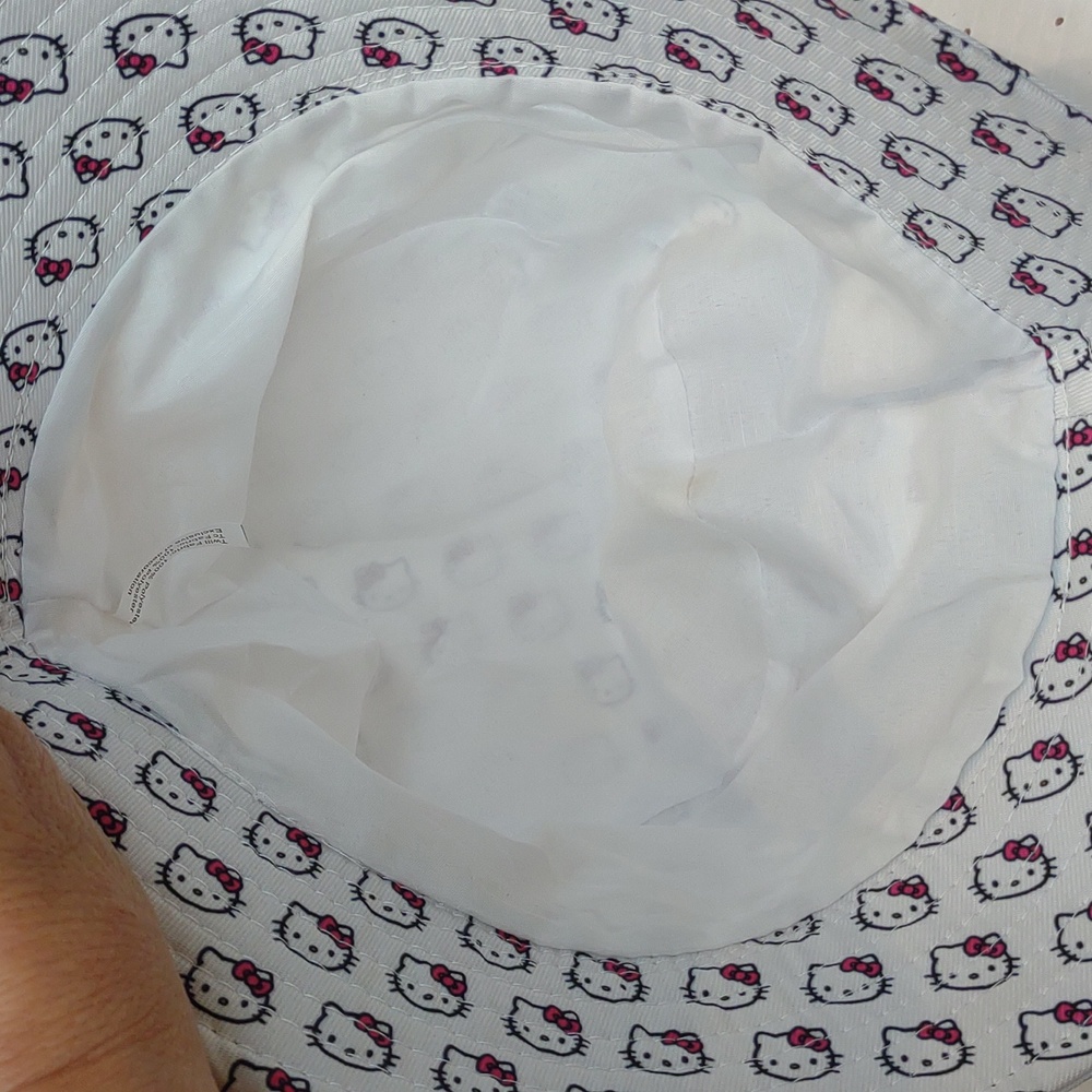 Sanrio Hello Kitty Bucket Hat White With All Over Print - Picture 2 of 7
